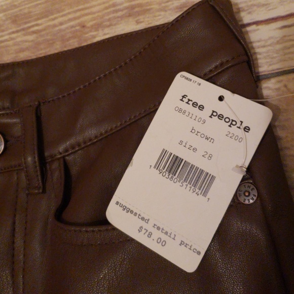 Free People Faux Leather Pants - Picture 4 of 5